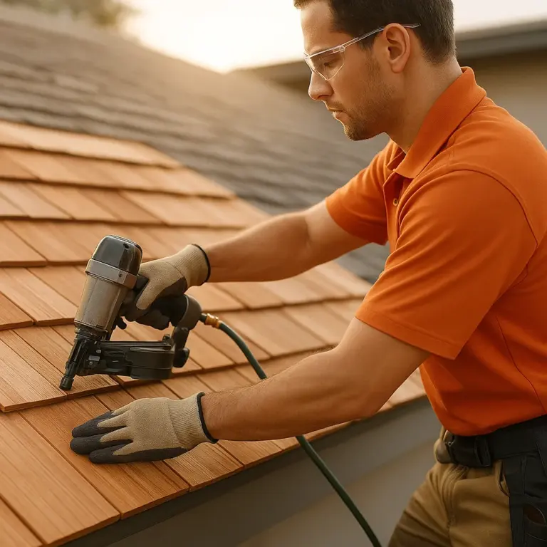 Cedar shake installation