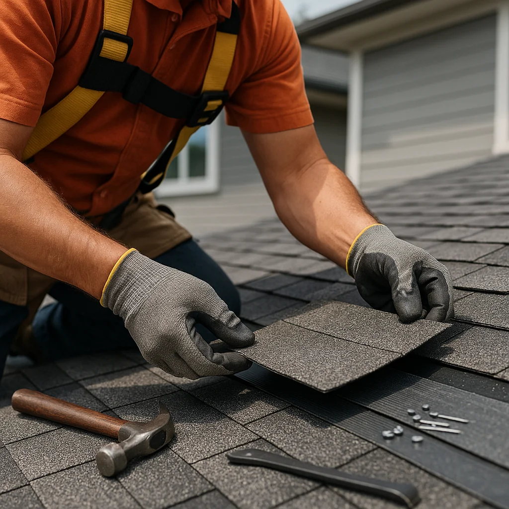 Asheville Roofing damaged shingle repair services - Asheville