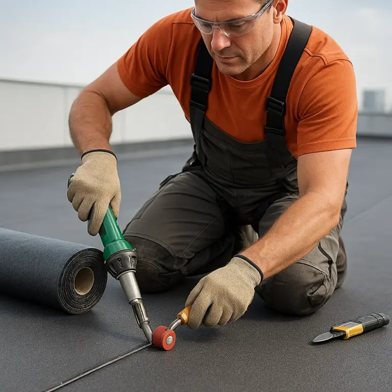 Modified bitumen installation